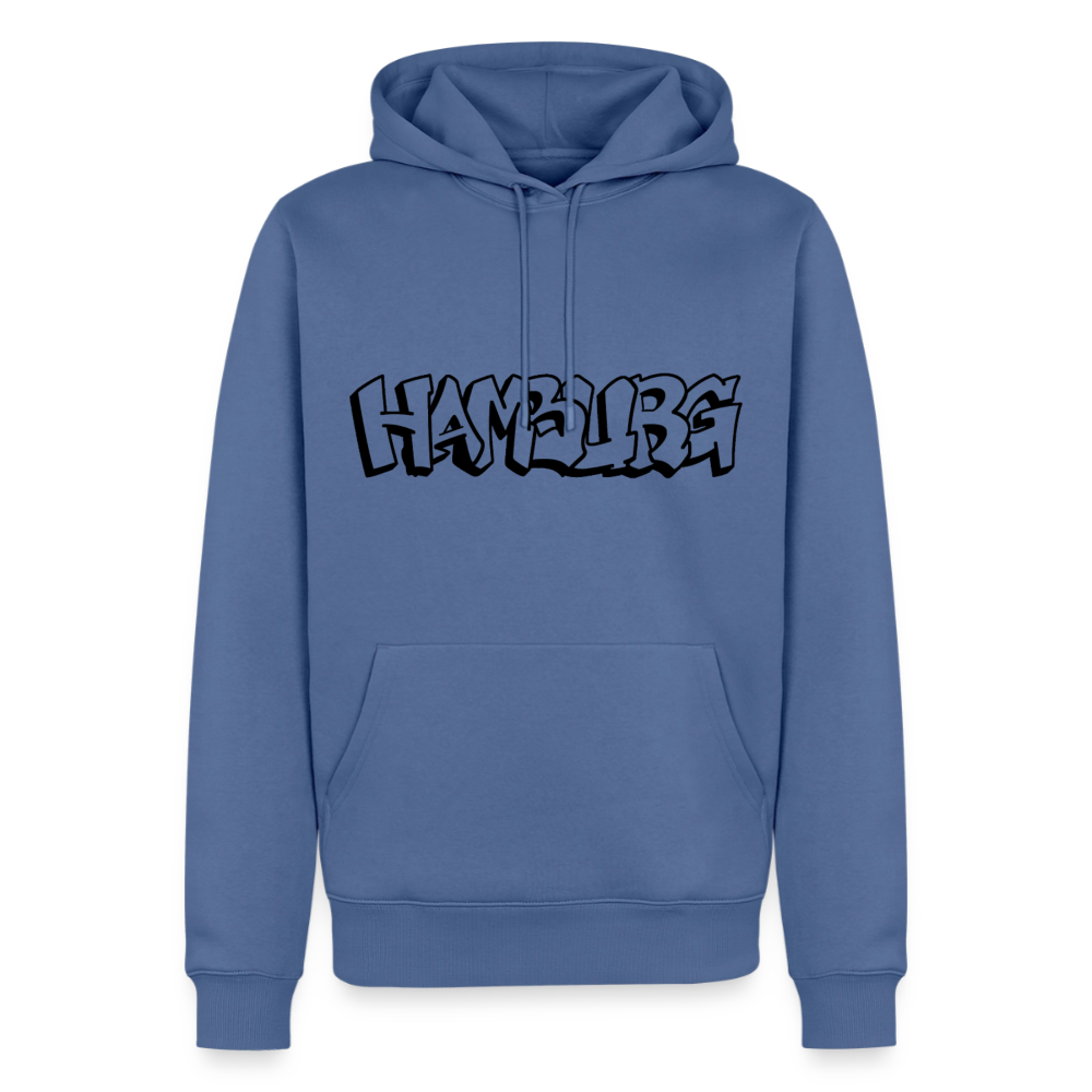 Hoodie Hamburg "Graffiti" Dark Edition - Taubenblau