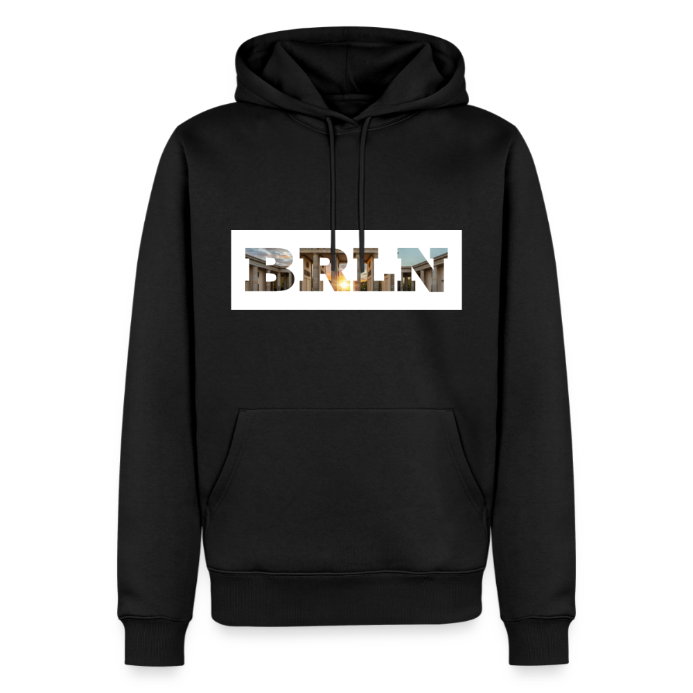 Hoodie Hamburg "BRLN Brandenburger Tor" Bright Edition - Schwarz