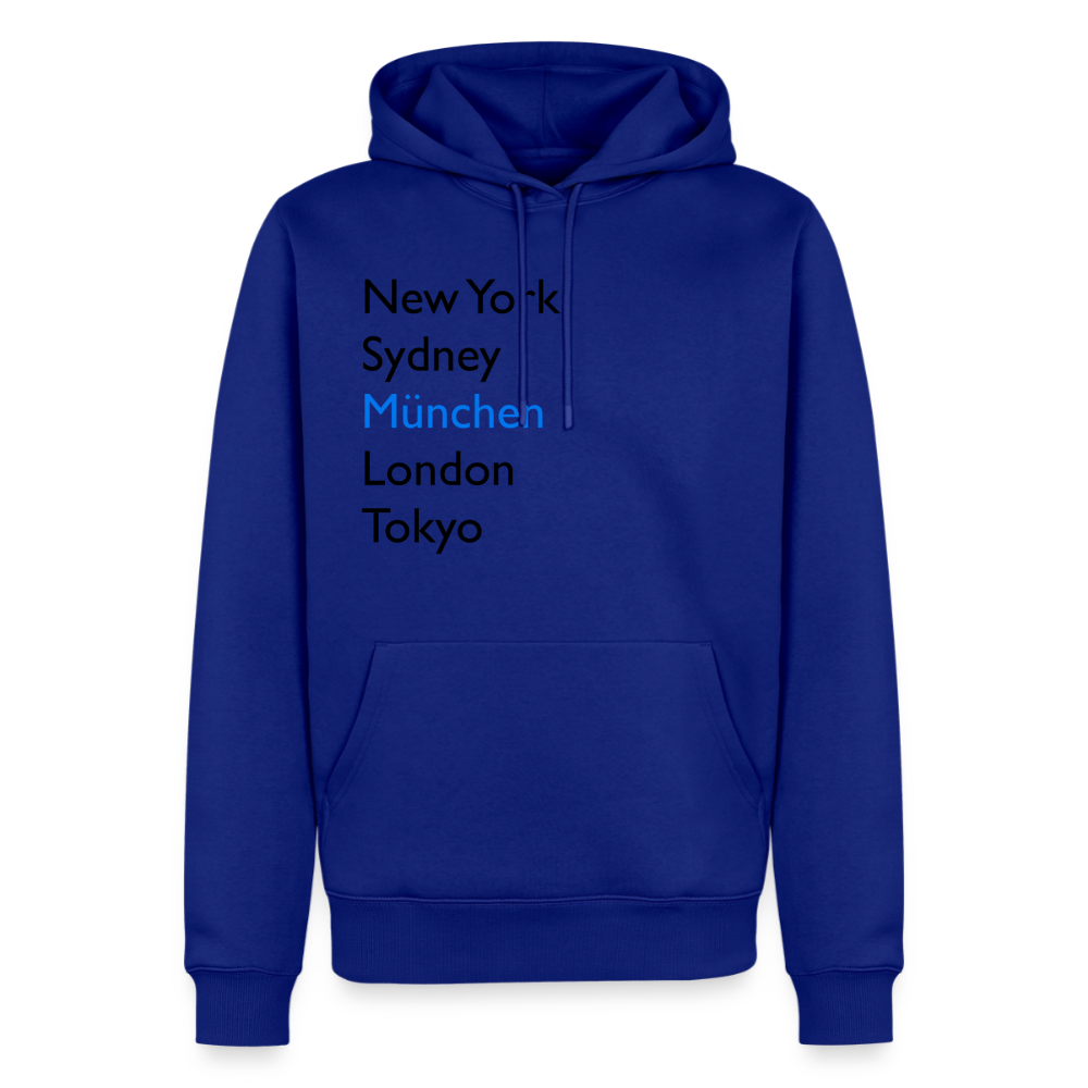 Hoodie München "Metropolen Big" Dark Edition - Royalblau