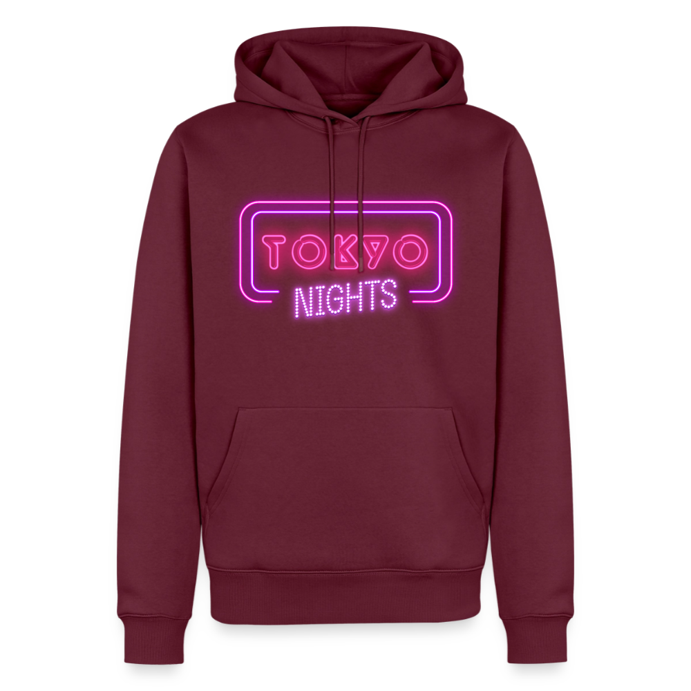 Hoodie Japan "Tokyo Nights" - Burgunderrot