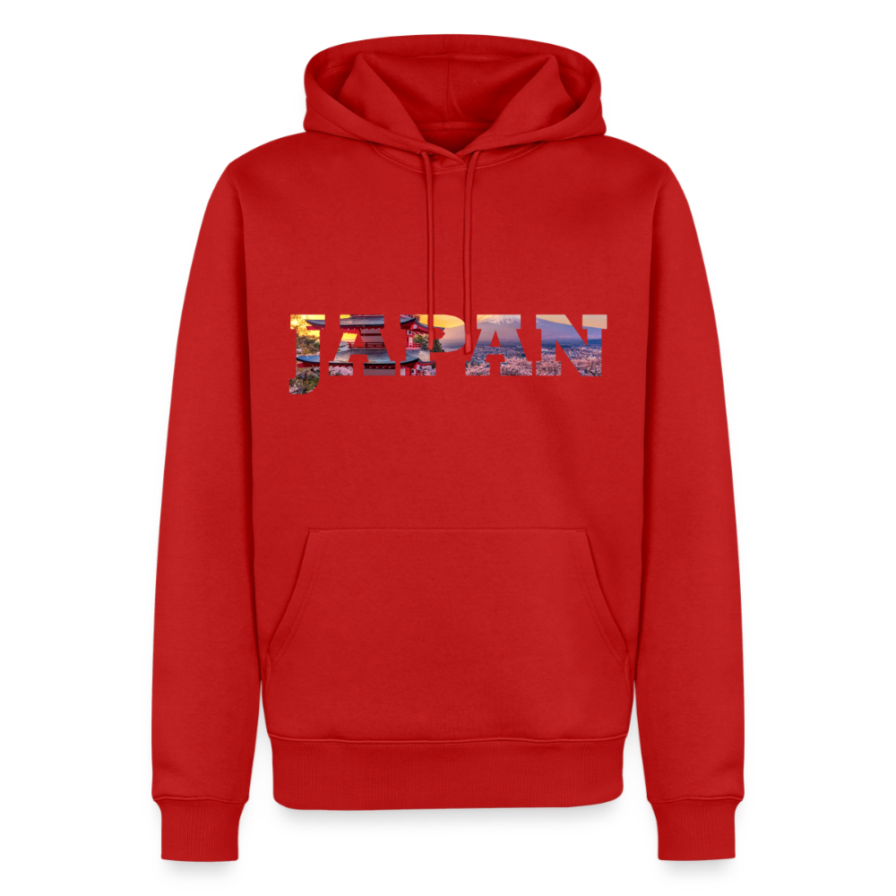 Hoodie Japan "Bold Panorama" - Rot