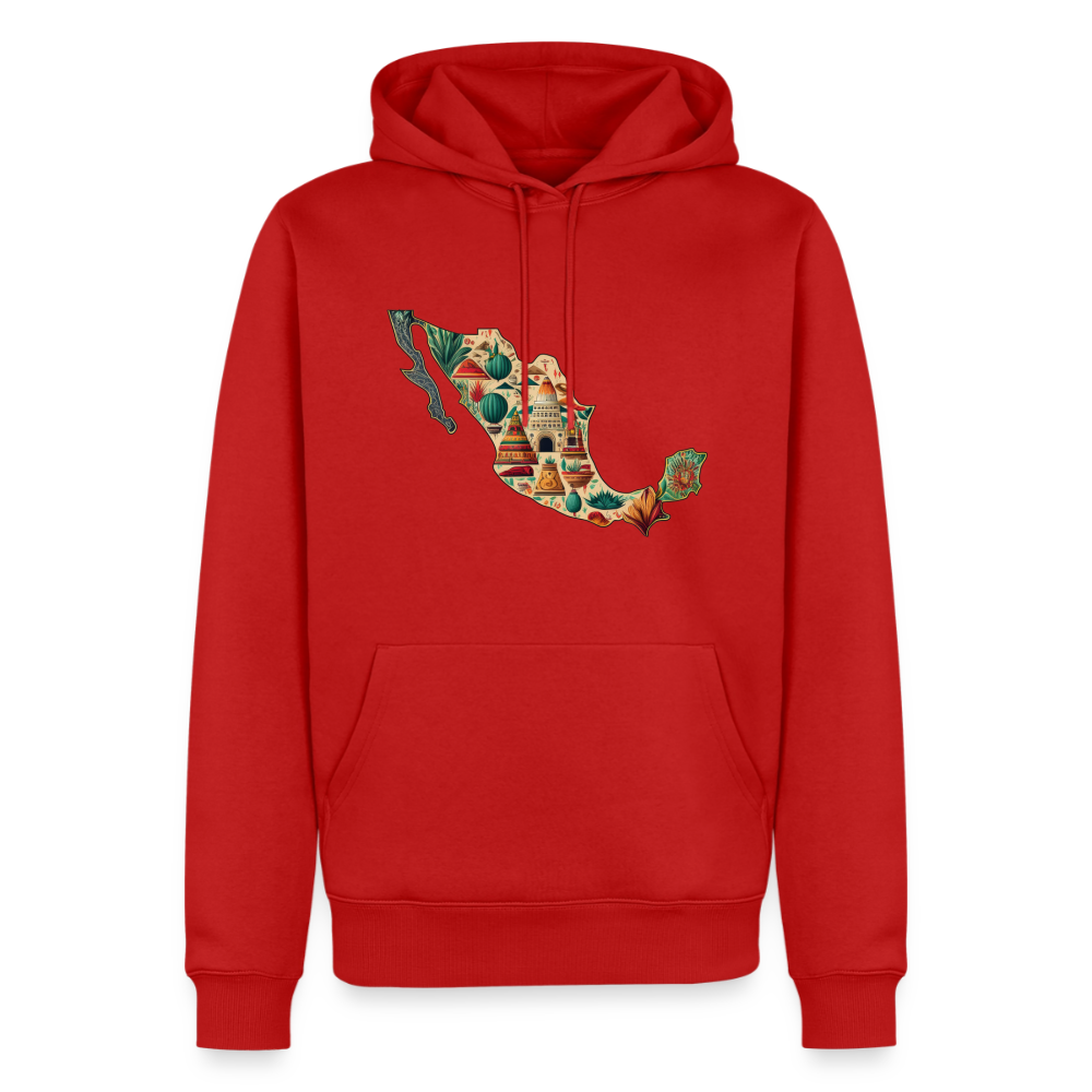 Hoodie Mexico "Map" - Rot