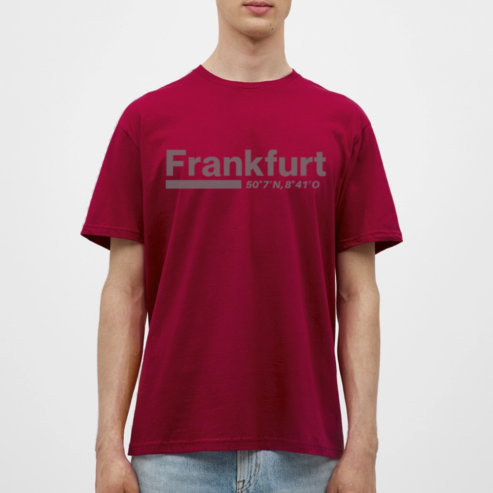 T-Shirt Frankfurt (Main) "Bold GPS" - Ziegelrot