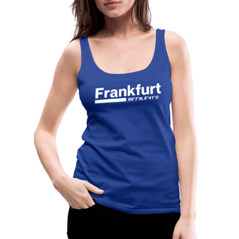Tanktop Ladies Frankfurt (Main) "Bold GPS White" - Königsblau