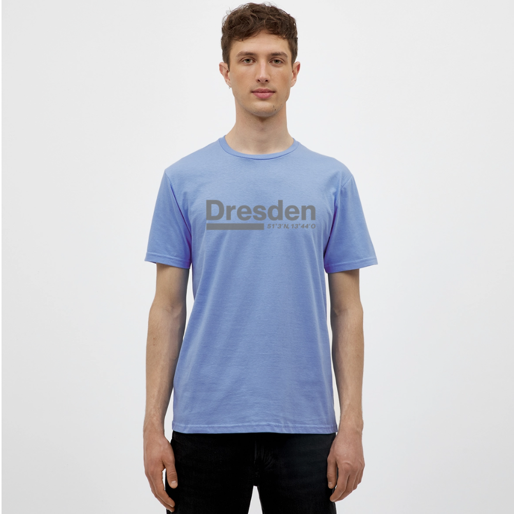 T-Shirt Dresden "Bold GPS" - carolina blue