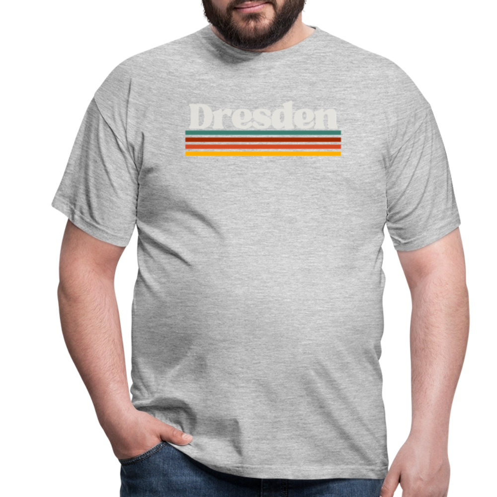T-Shirt Dresden "Retro" - Grau meliert