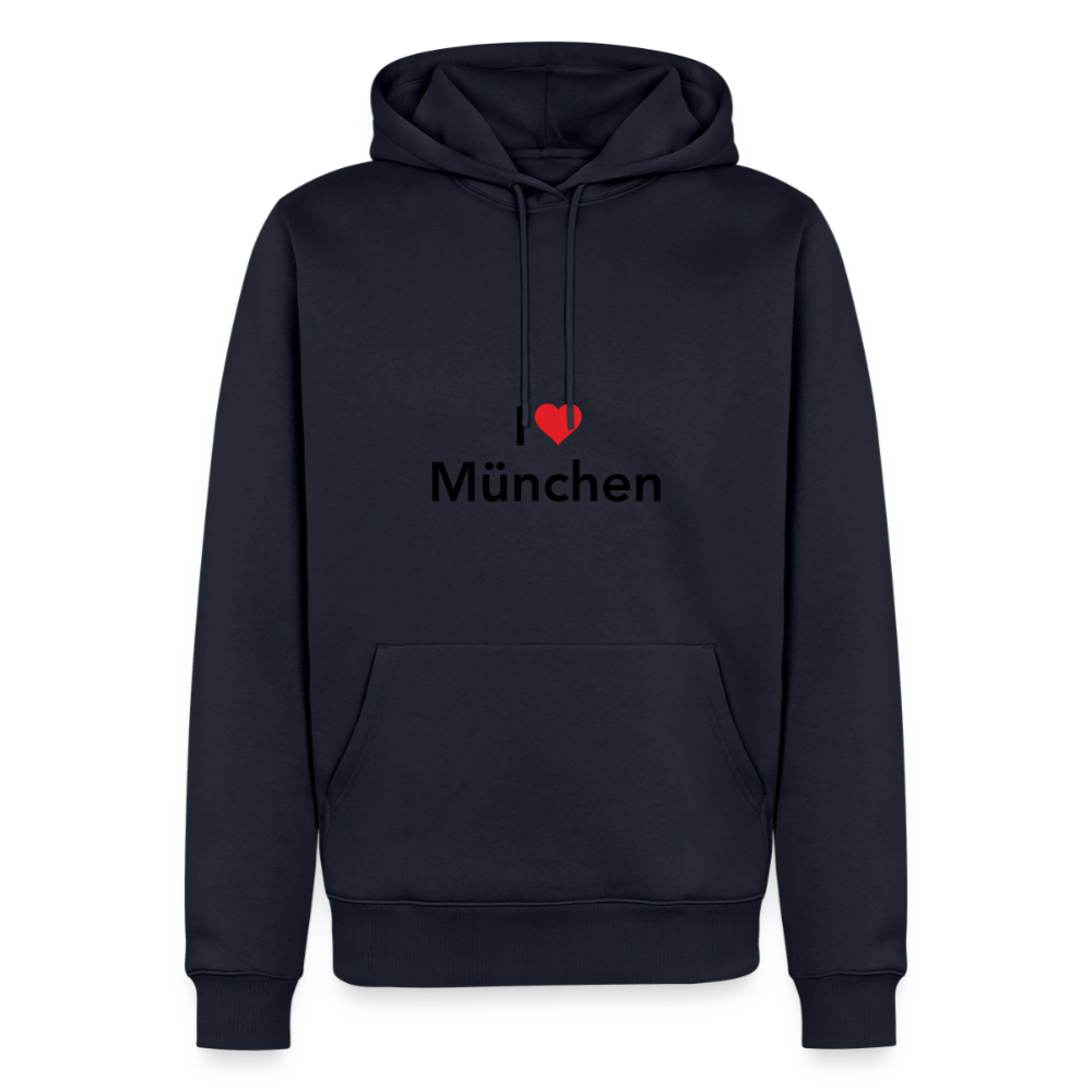 Hoodie "I Love München" Dark Edition - Navy