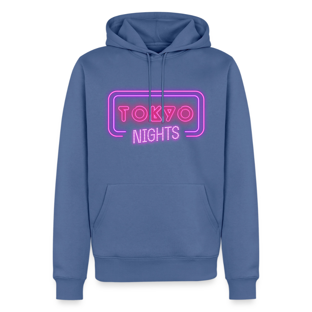 Hoodie Japan "Tokyo Nights" - Taubenblau