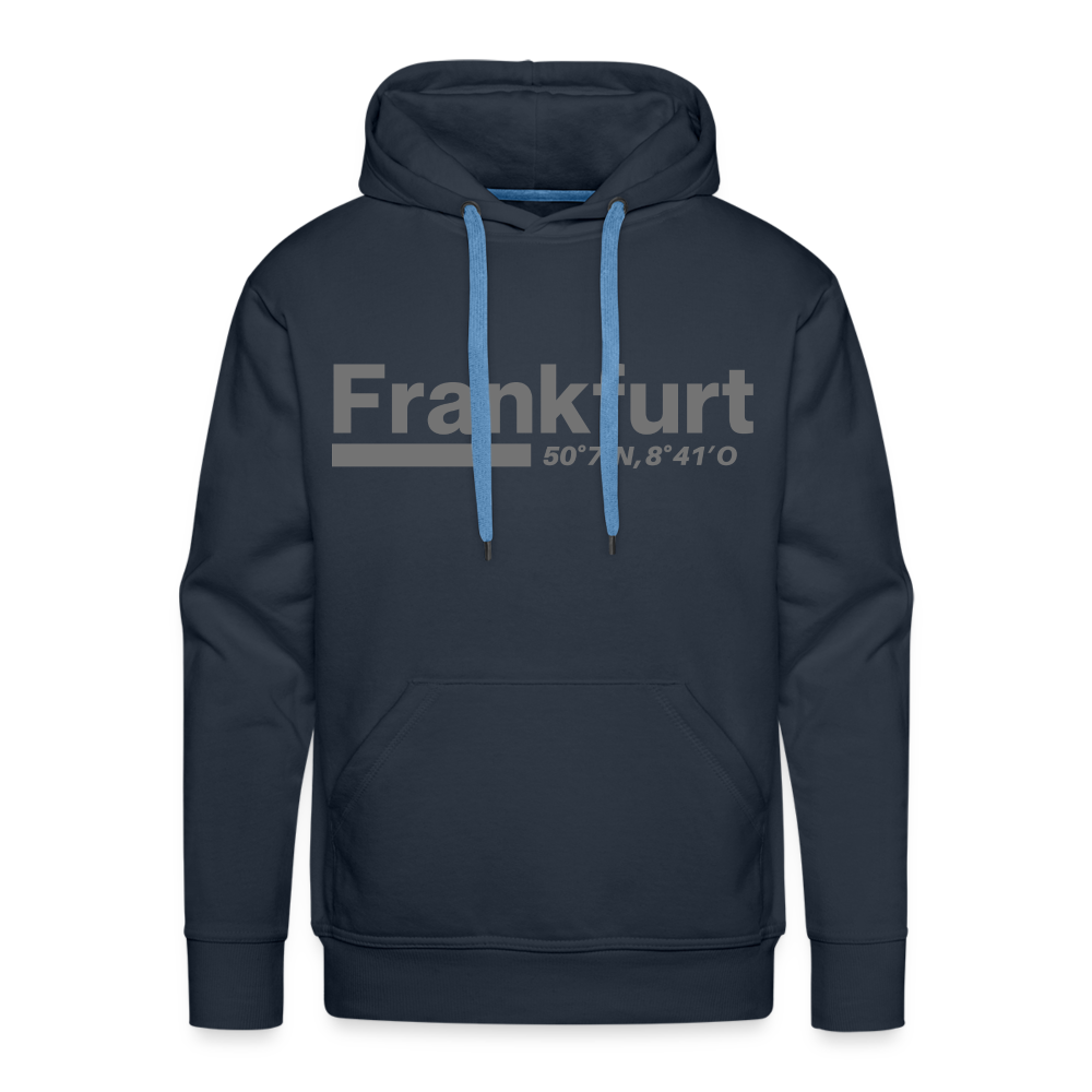 Hoodie Frankfurt (Main) "Bold GPS" - Navy
