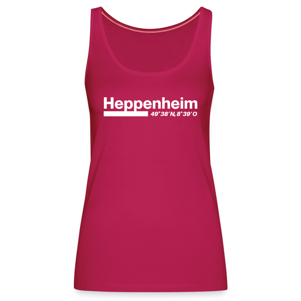 Tanktop Ladies Heppenheim "Bold GPS White" - dunkles Pink