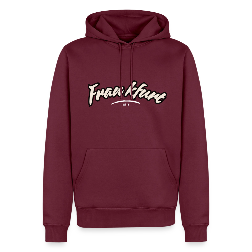 Hoodie Frankfurt (Main) "Graffiti Tag White" - Burgunderrot