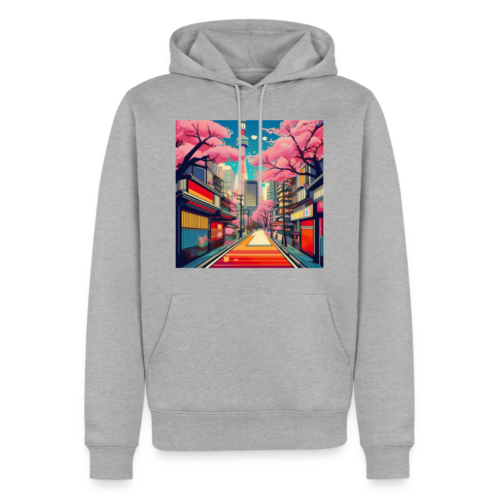 Hoodie Japan "Tokyo" - Grau meliert