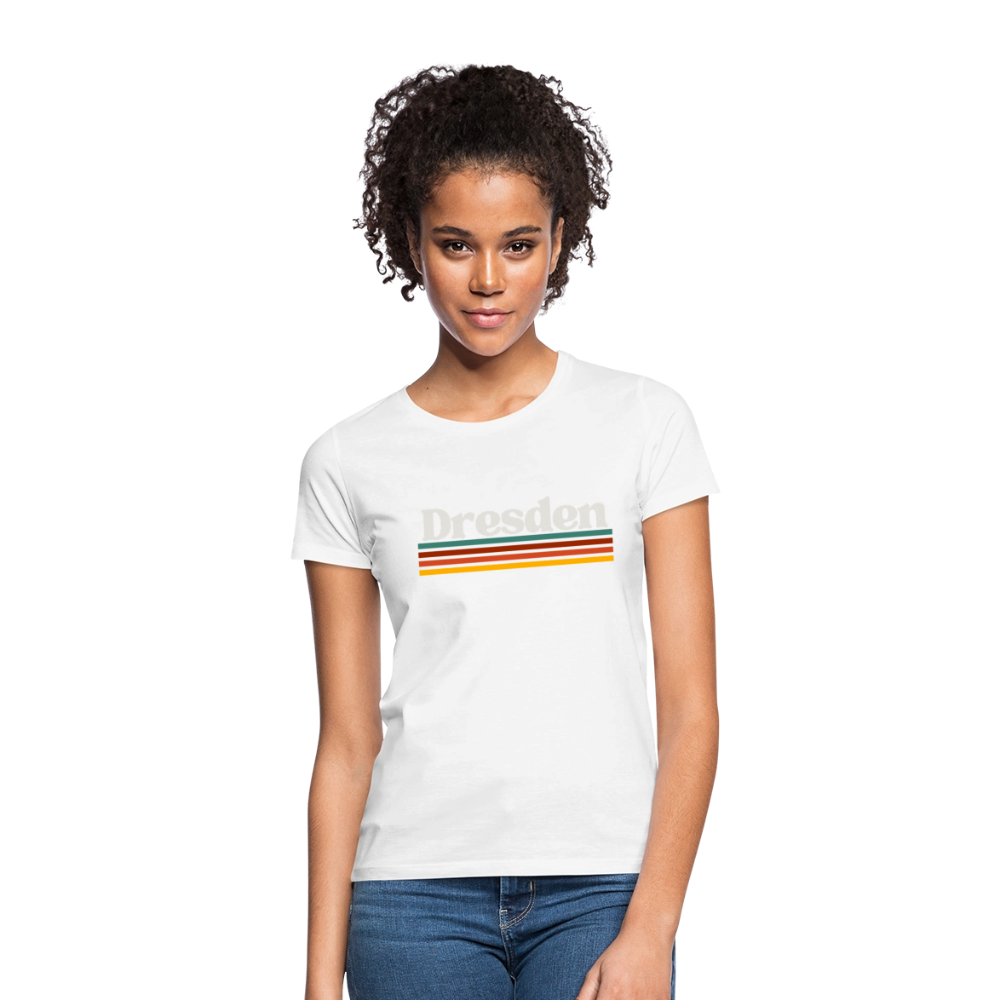 T-Shirt Ladies Dresden "Retro" - Weiß