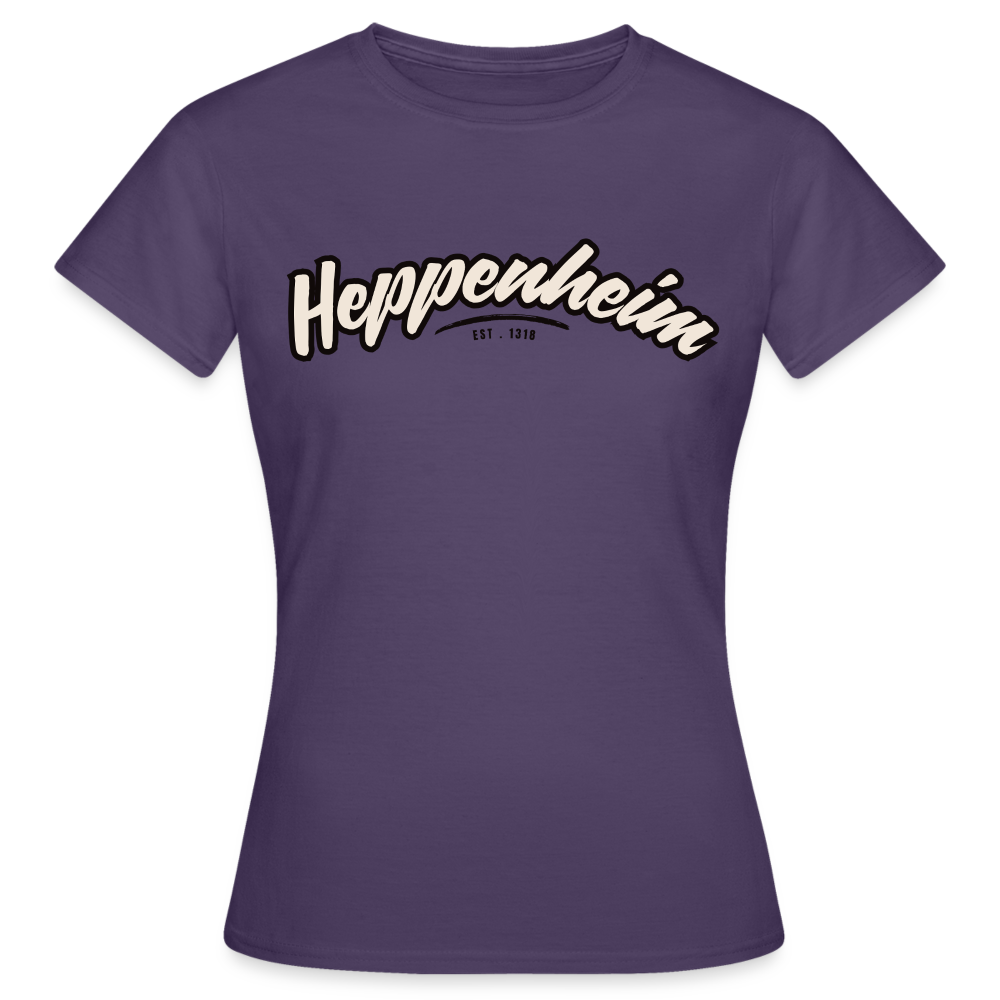 T-Shirt Ladies Heppenheim "Graffiti Tag" - Dunkellila