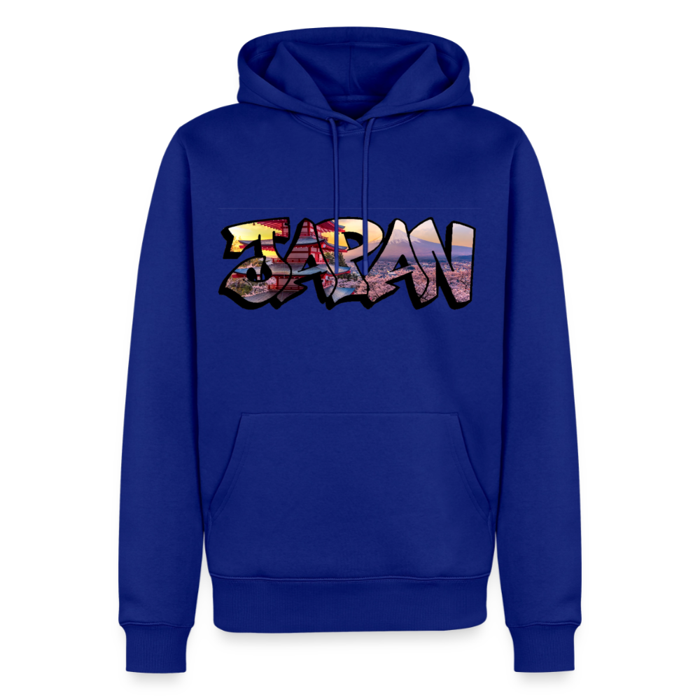 Hoodie Japan Graffiti "Panorama" - Royalblau