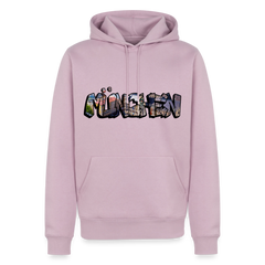Hoodie München "Graffiti Marienplatz" Dark Edition - Altrosa