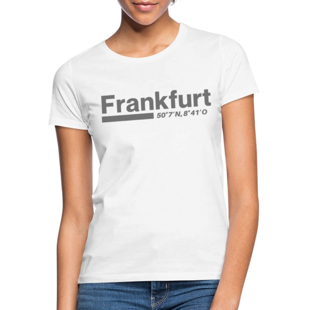 T-Shirt Ladies Frankfurt (Main) "Bold GPS" - Weiß