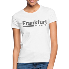 T-Shirt Ladies Frankfurt (Main) "Bold GPS" - Weiß