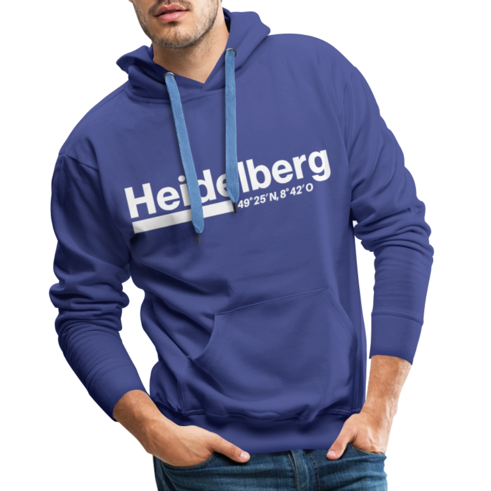 Hoodie Heidelberg "Bold GPS White" - Königsblau
