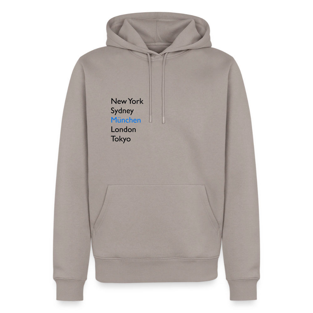Hoodie München "Metropolen" Dark Edition - Taupe