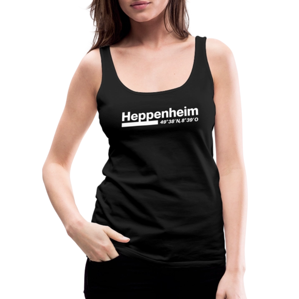 Tanktop Ladies Heppenheim "Bold GPS White" - Schwarz