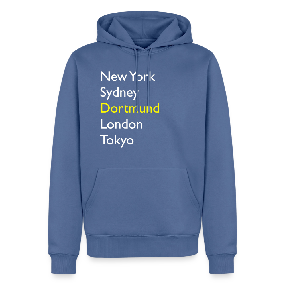 Hoodie Dortmund "Metropolen Big" Bright Edition - Taubenblau