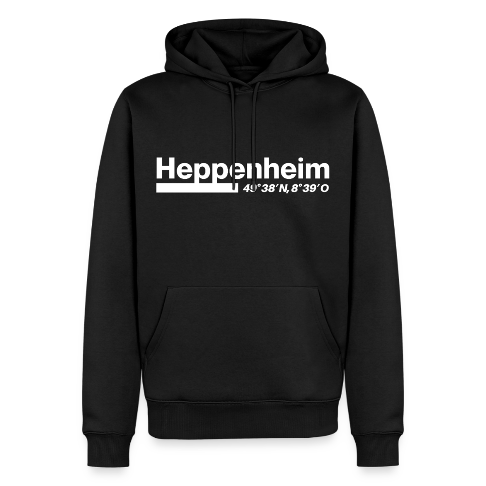 Hoodie Heppenheim "Bold GPS White" - Schwarz