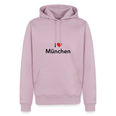 Hoodie "I Love München" Dark Edition - Altrosa