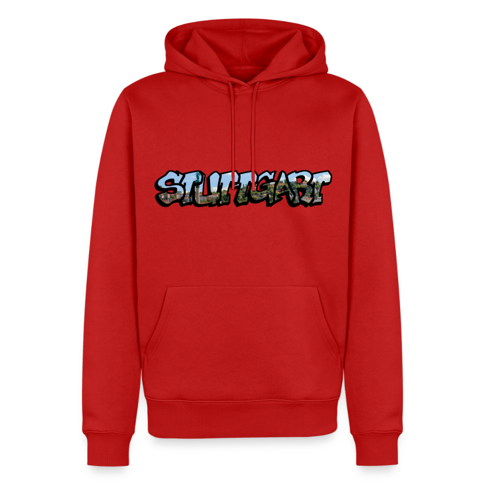 Hoodie Stuttgart "Panorama Graffiti" - Rot