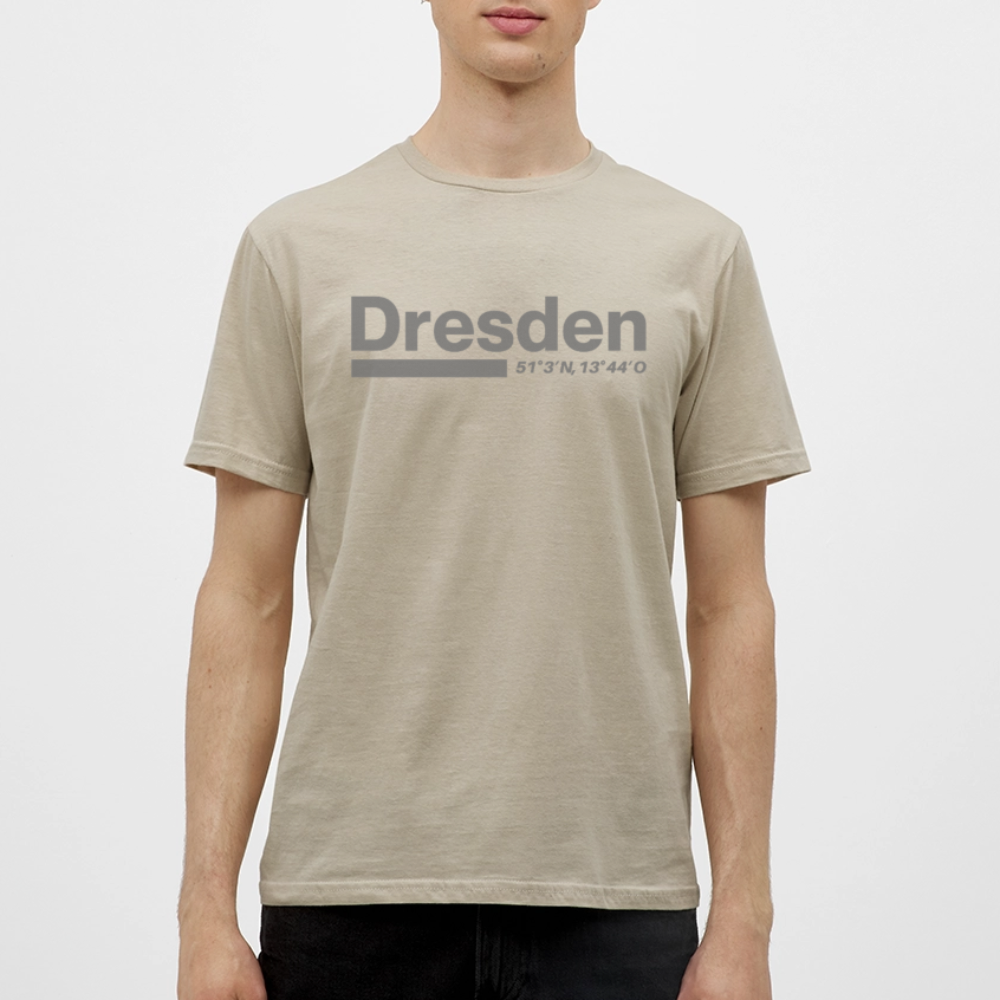 T-Shirt Dresden "Bold GPS" - Sandbeige