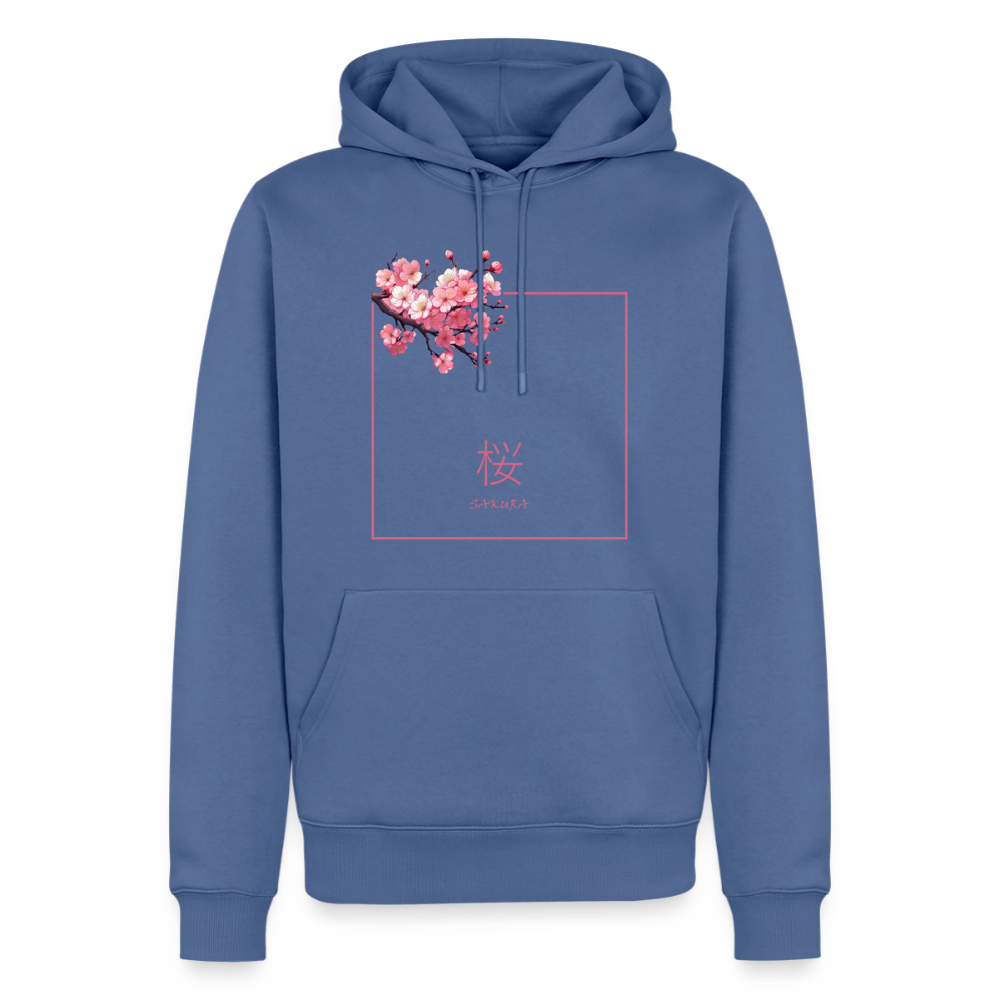 Hoodie Japan "Sakura" - Taubenblau