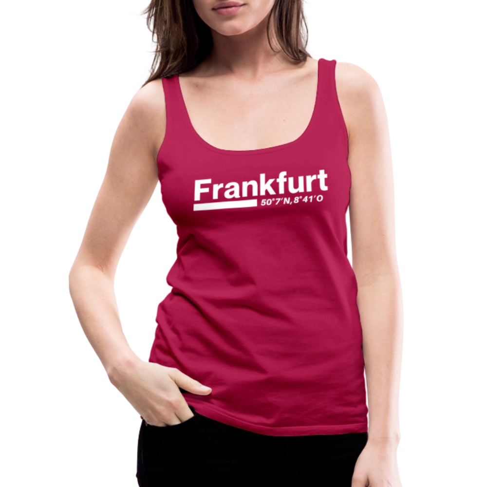 Tanktop Ladies Frankfurt (Main) "Bold GPS White" - dunkles Pink