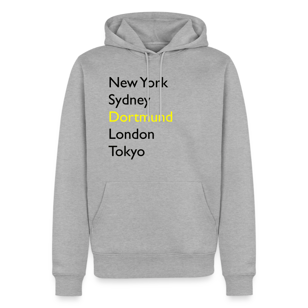 Hoodie Dortmund "Metropolen Big" Dark Edition - Grau meliert