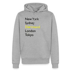 Hoodie Dortmund "Metropolen Big" Dark Edition - Grau meliert
