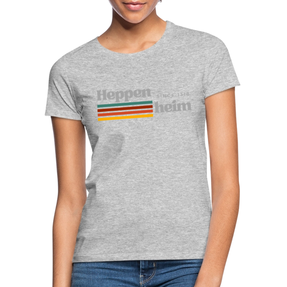 T-Shirt Ladies Heppenheim "Retro" - Grau meliert