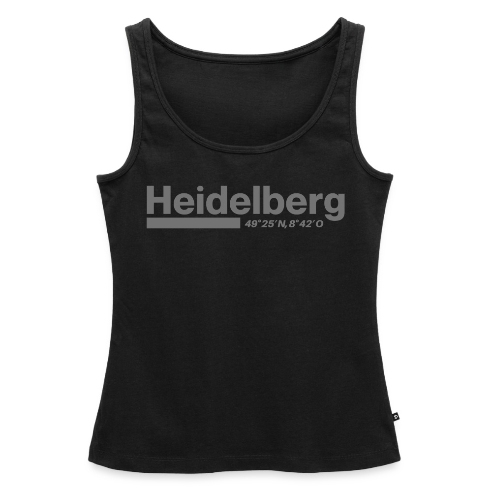Tanktop Ladies Heidelberg "Bold GPS" - Schwarz