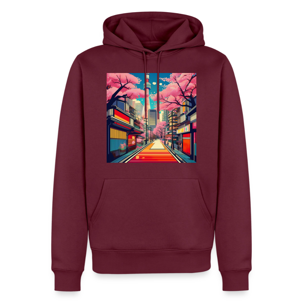 Hoodie Japan "Tokyo" - Burgunderrot