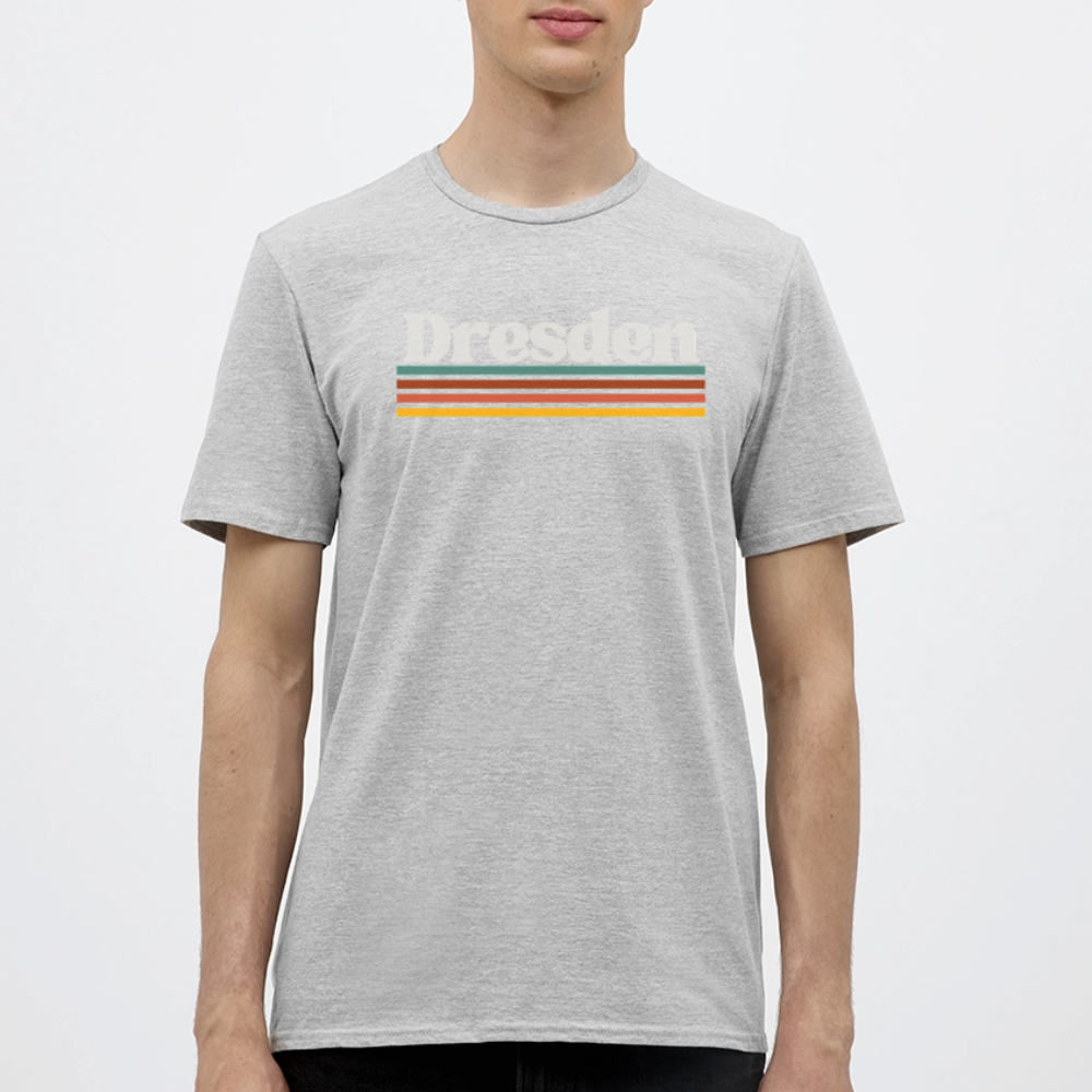 T-Shirt Dresden "Retro" - Grau meliert