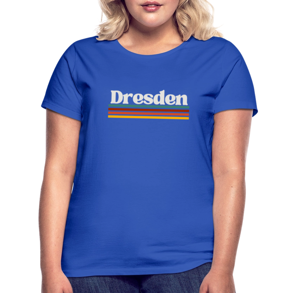 T-Shirt Ladies Dresden "Retro" - Royalblau
