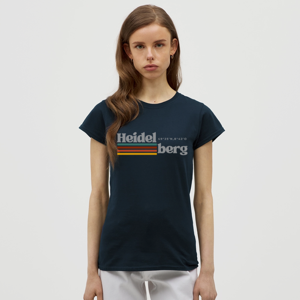 T-Shirt Ladies Heidelberg "Retro" - Navy