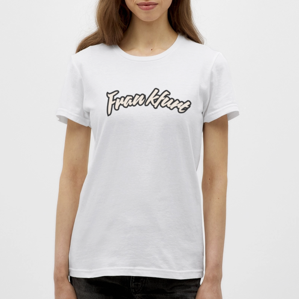 T-Shirt Ladies Frankfurt (Main) "Graffiti Tag White" - Weiß