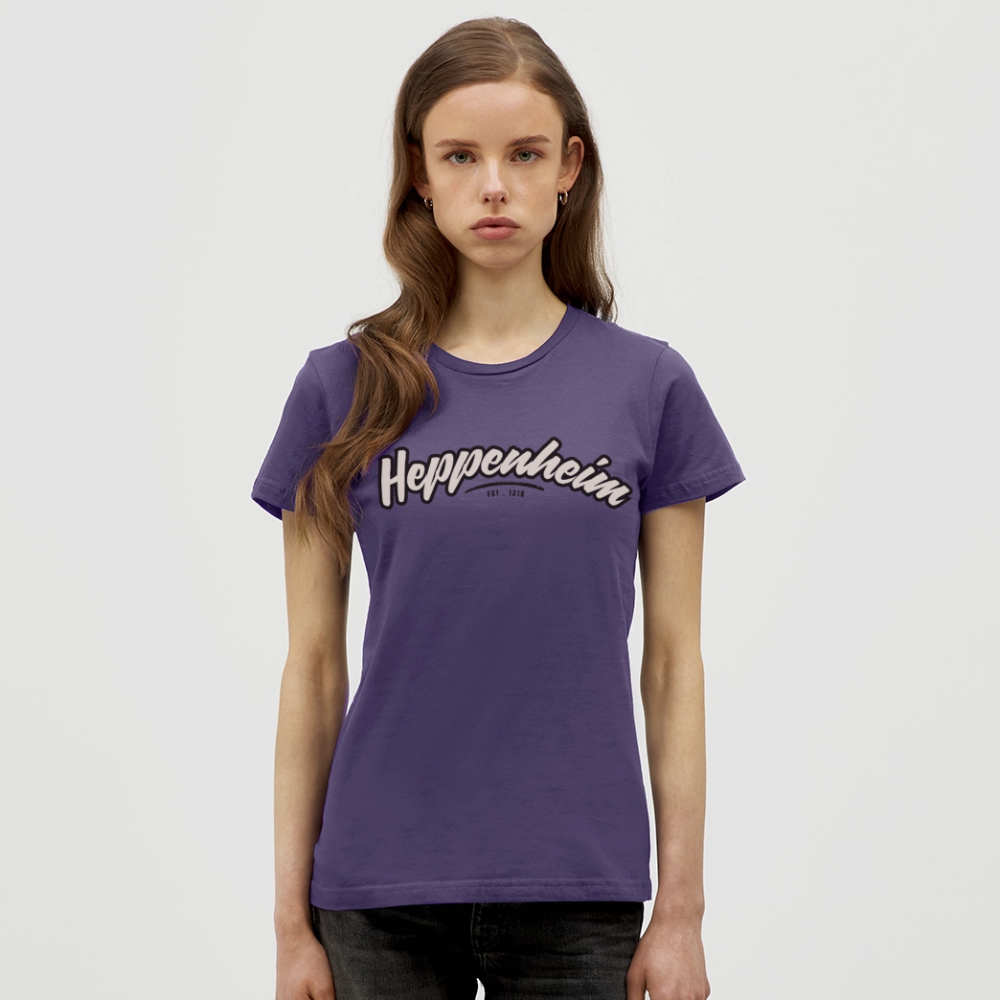T-Shirt Ladies Heppenheim "Graffiti Tag" - Dunkellila