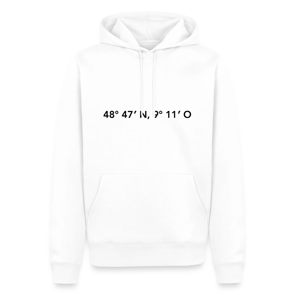 Hoodie Stuttgart "GPS" Dark Edition - Weiß