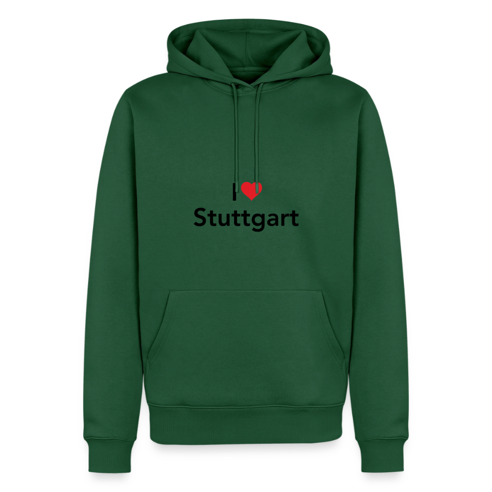 Hoodie "I Love Stuttgart" Dark Edition - Flaschengrün