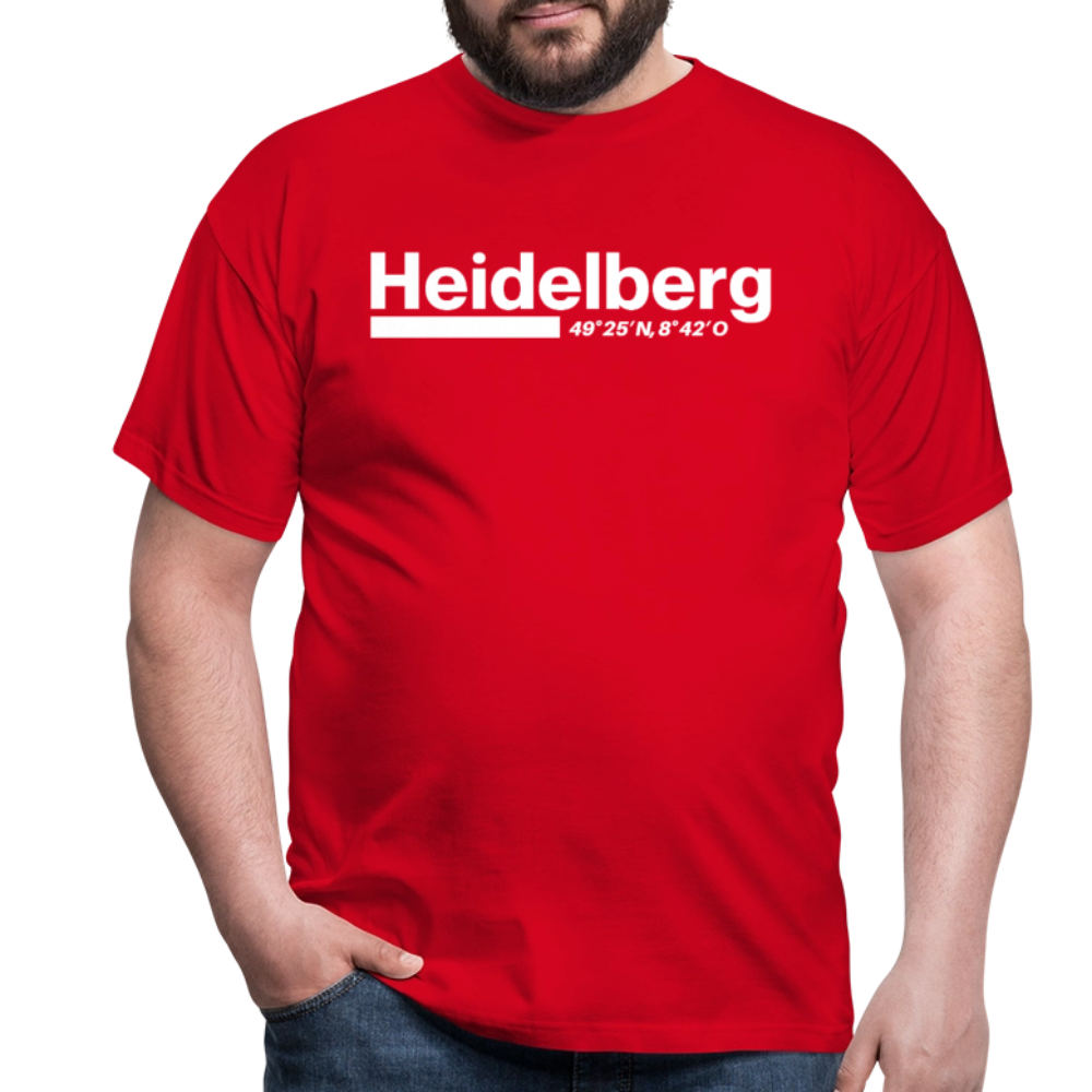T-Shirt Heidelberg "Bold GPS White" - Rot