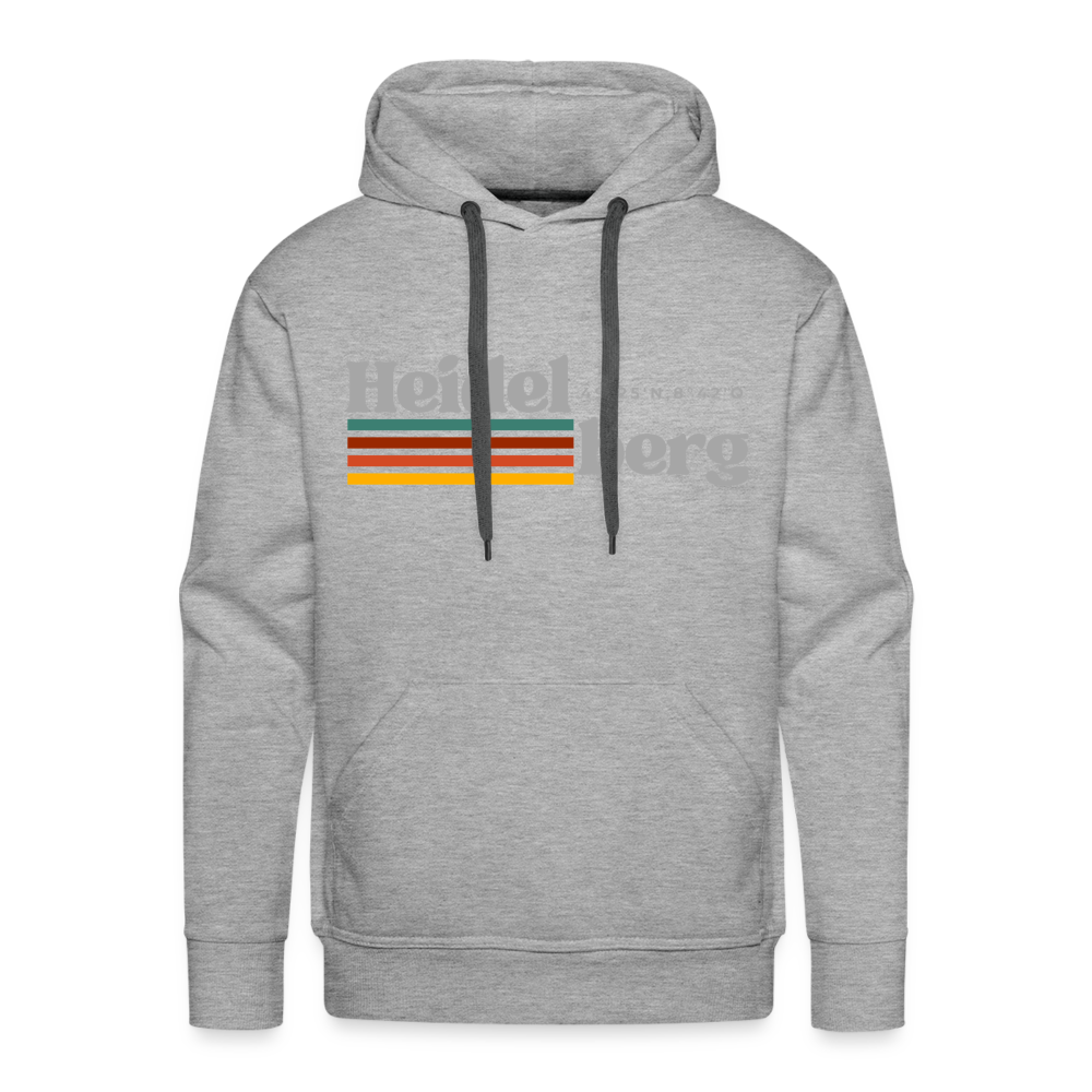 Hoodie Heidelberg "Retro" - Grau meliert