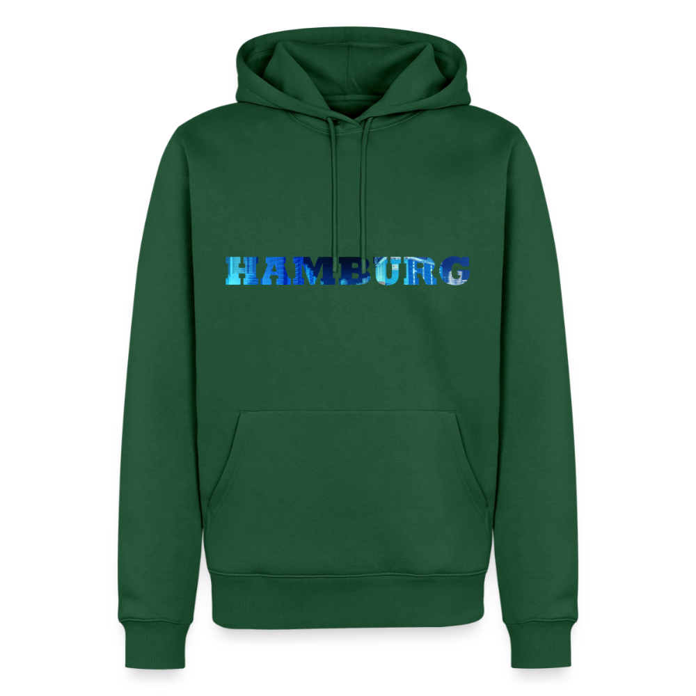 Hoodie Hamburg "Panorama Bold" - Flaschengrün