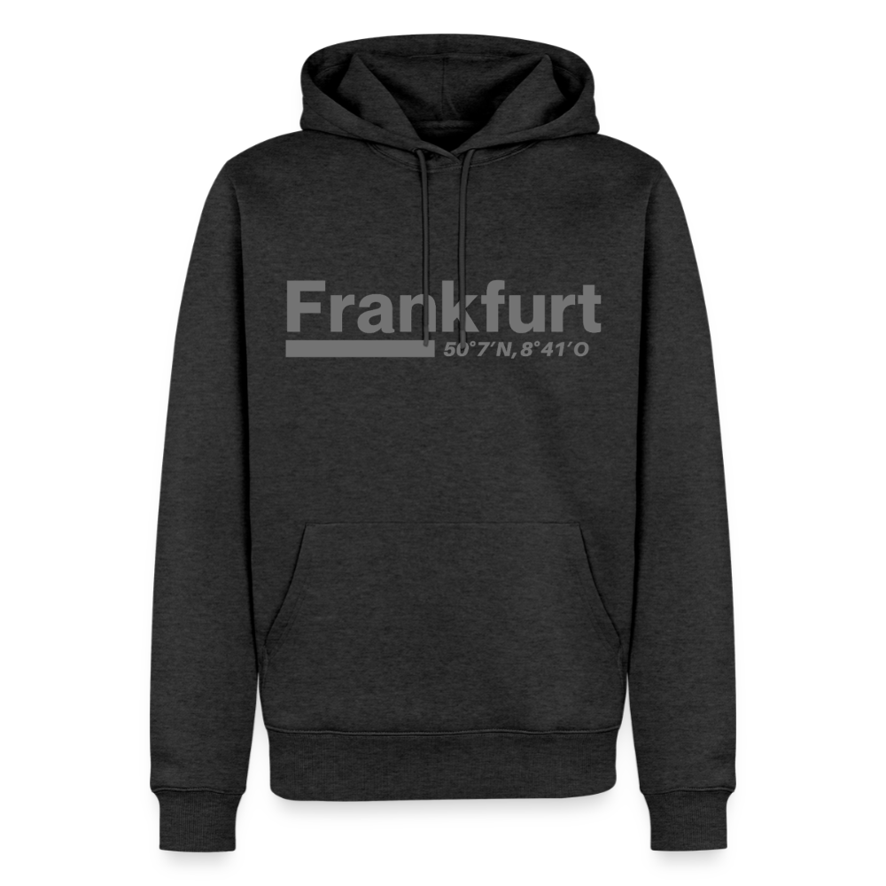 Hoodie Frankfurt (Main) "Bold GPS" - Anthrazit meliert