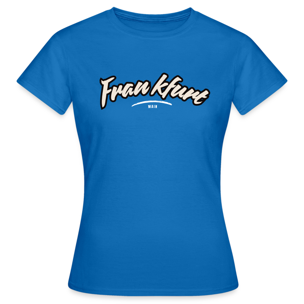 T-Shirt Ladies Frankfurt (Main) "Graffiti Tag White" - Royalblau