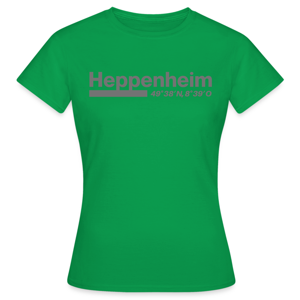 T-Shirt Ladies Heppenheim "Bold GPS" - Kelly Green